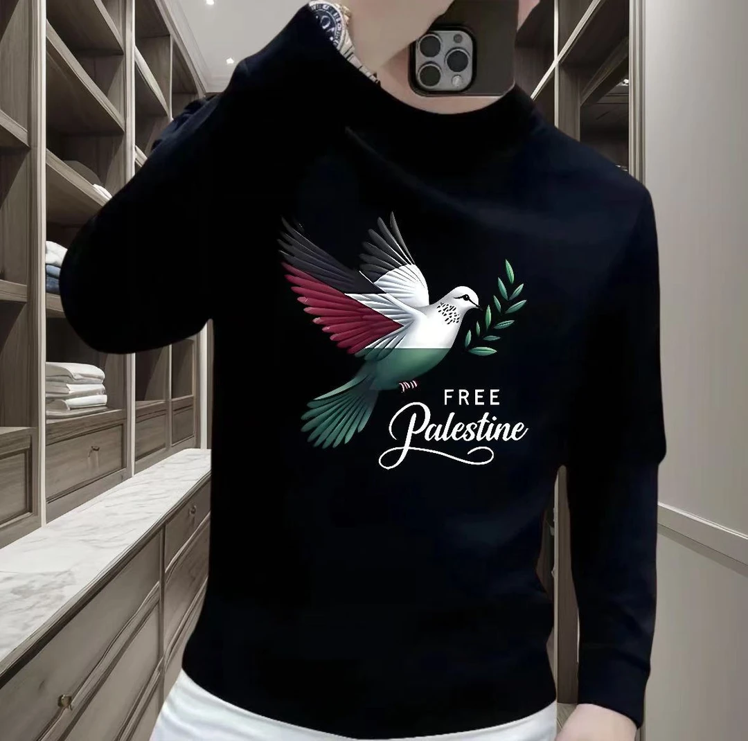 个性潮流飞鸽印花重磅圆领卫衣痞帅街头宽松休闲时尚男潮流卫衣