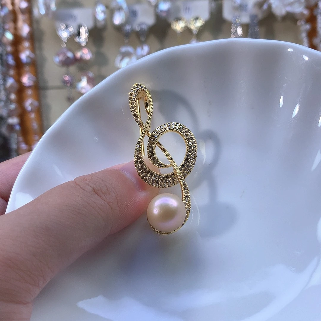 福***多合金耳饰淡水珍珠福利胸针173