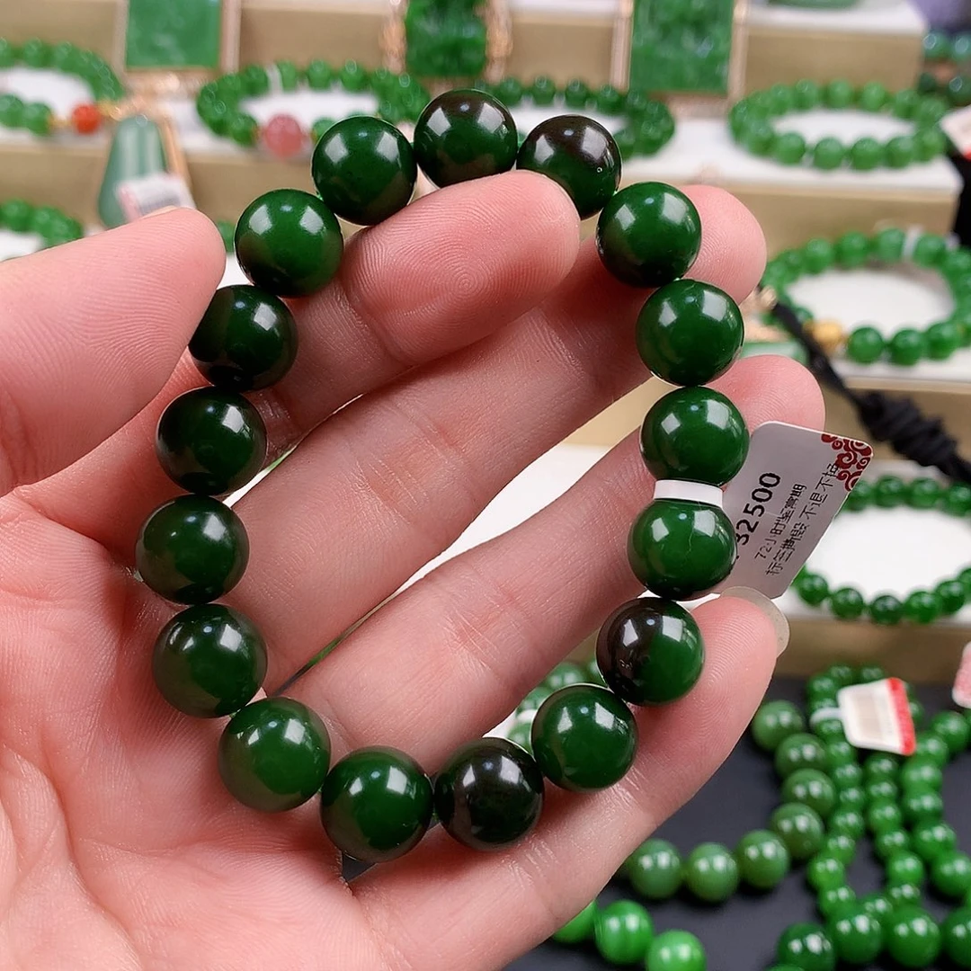 和田玉（碧玉）未镶嵌手链