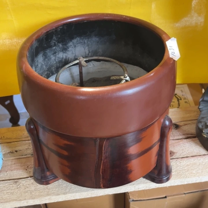 蜜安罐瓷香炉锡茶则