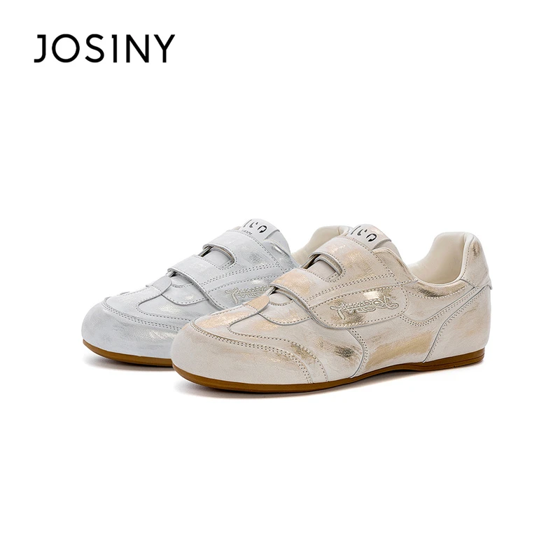 JOSINY/卓诗尼魔术贴德训鞋2025新款春季透气轻薄运动休闲鞋女