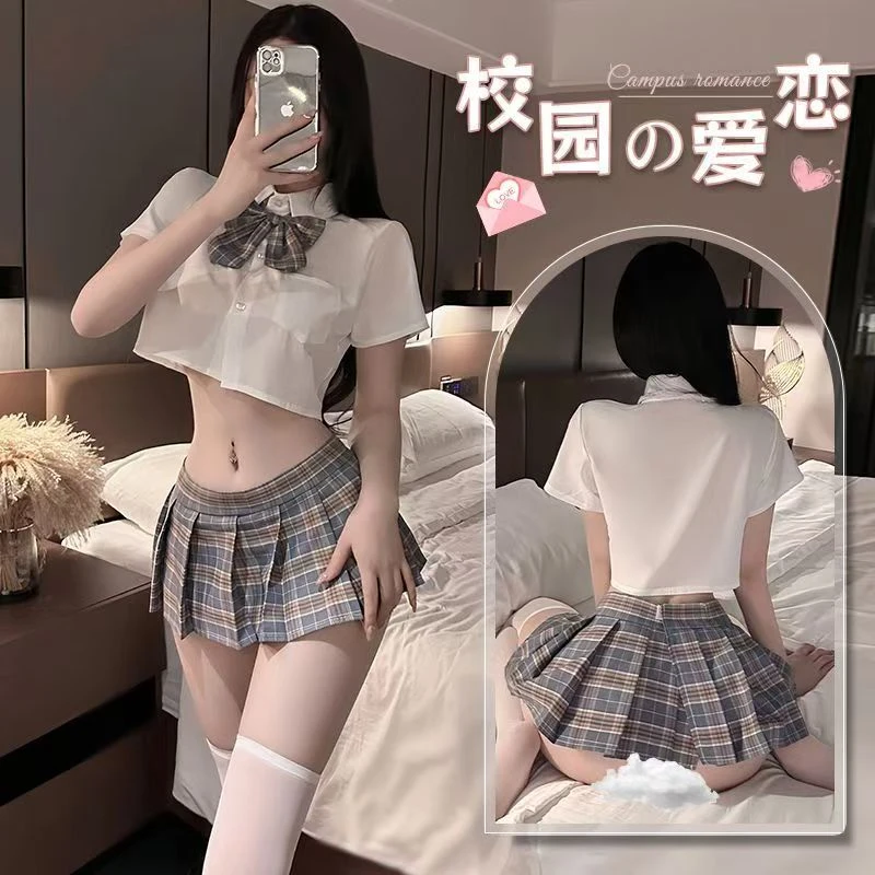情侣约会必备小衣服！大码80-180斤！纯欲学院风日系jk制服短裙套装