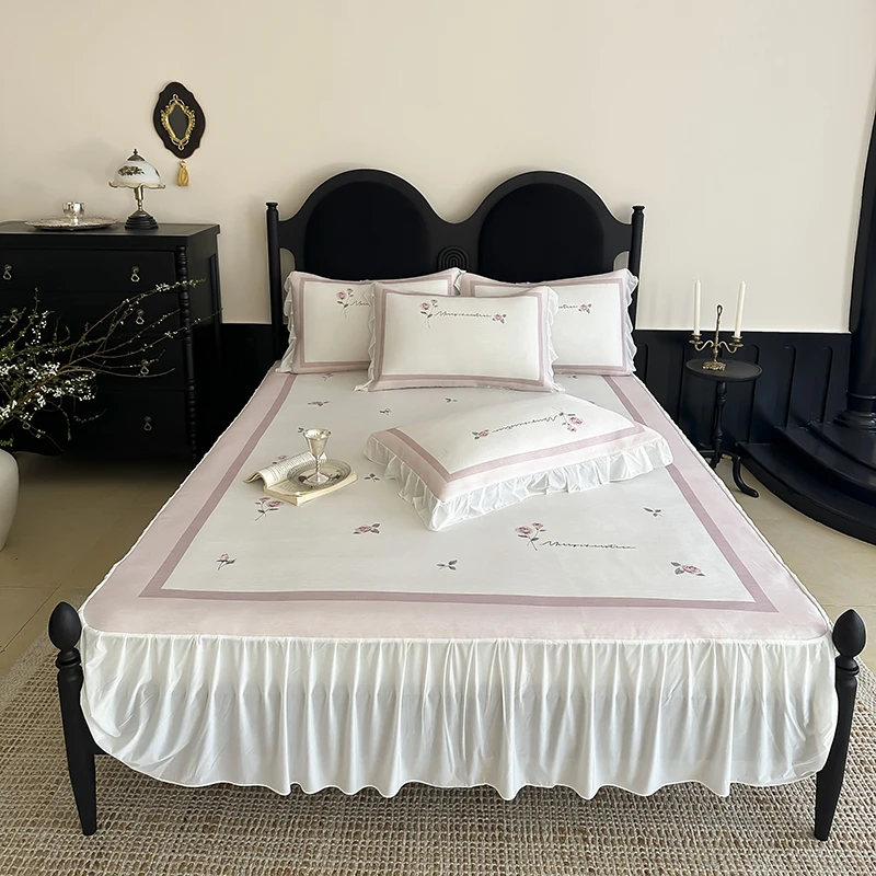 法式a类床裙款凉席公主风冰丝席三件套轻奢高级空调软席子可机洗