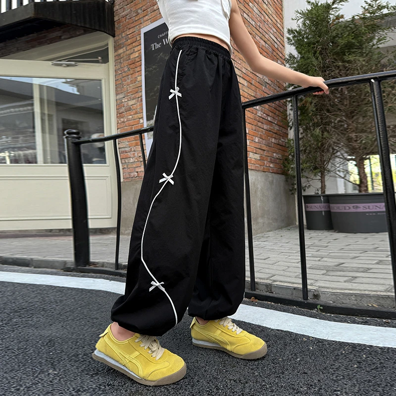 女童裤子夏季2025新款儿童装薄款韩版休闲裤女大童时髦阔腿裤外穿