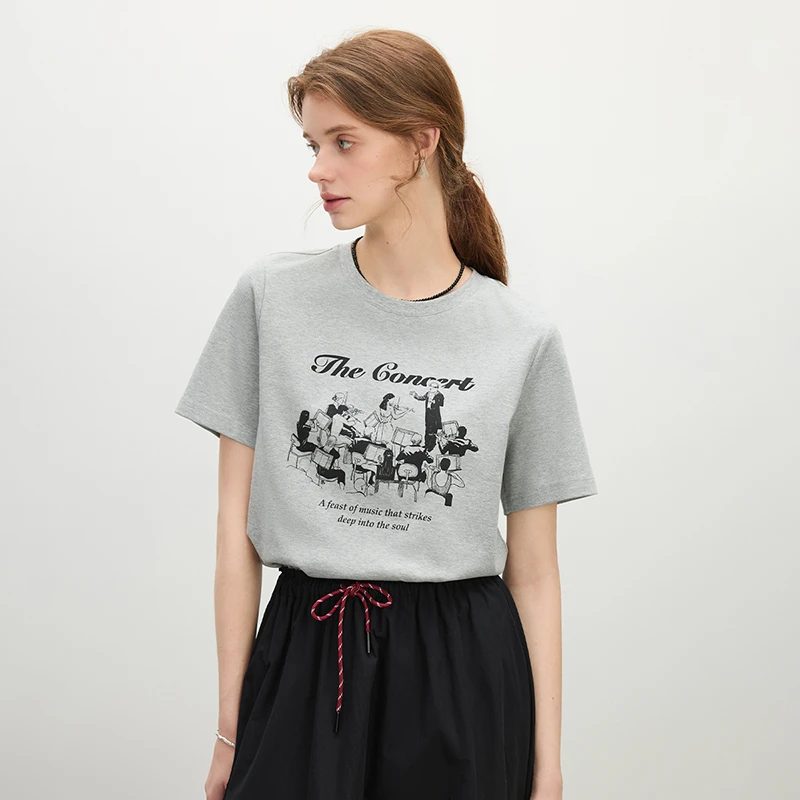 【CC专属】图案撞T恤略套头25FS12263