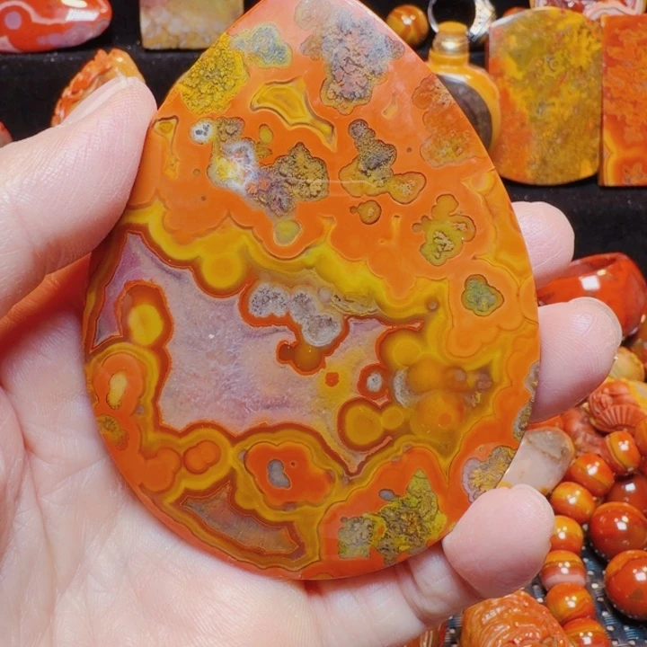 隋***弋玛瑙/玉髓未镶嵌吊坠(不含链)