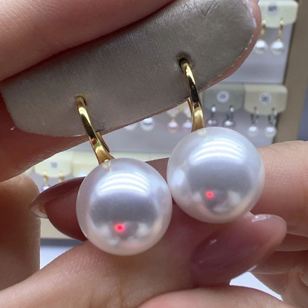 银S925镶嵌淡水珍珠耳饰