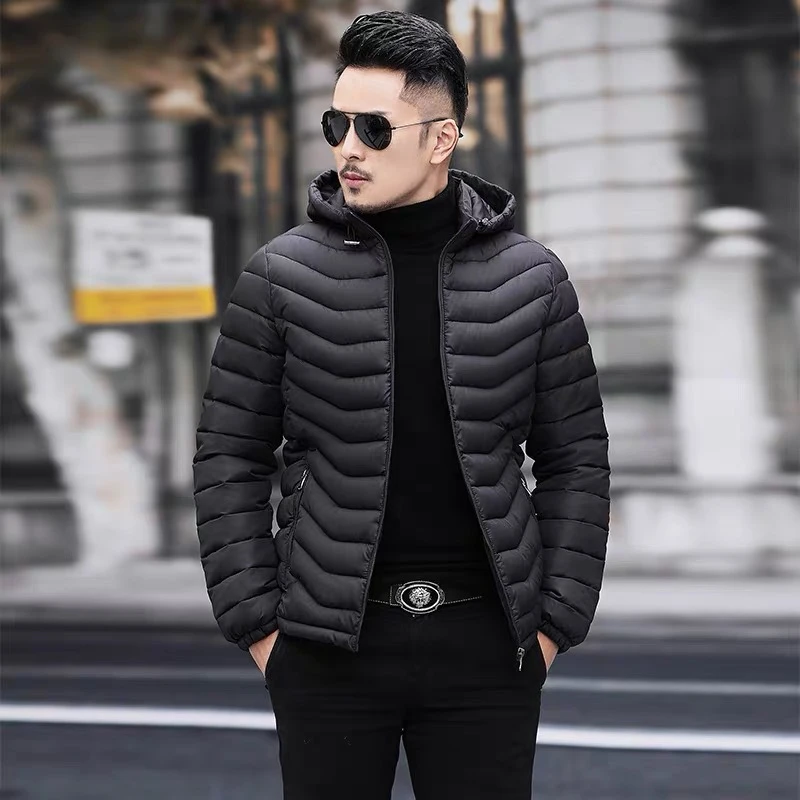 棉衣冬季秋冬款保暖棉袄宽松休闲薄款立领连帽冬季外套短款棉服男