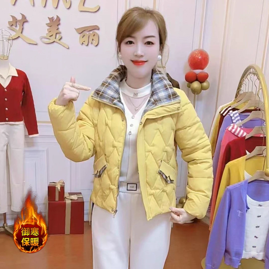 时尚韩版加厚开衫棉服外套女2025冬季新款洋气显瘦百搭短款棉衣