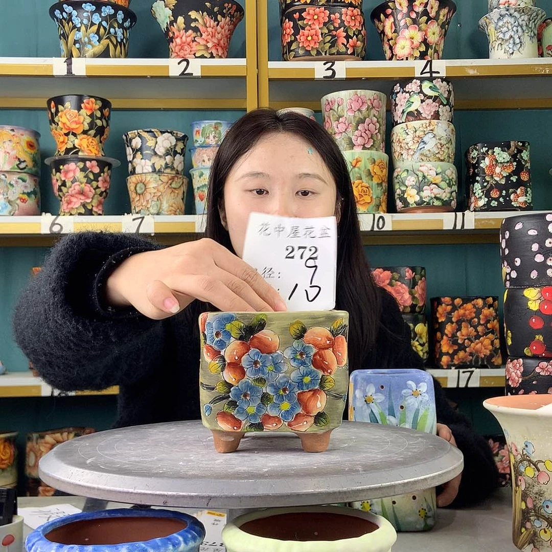 陶景德镇手工花盆272