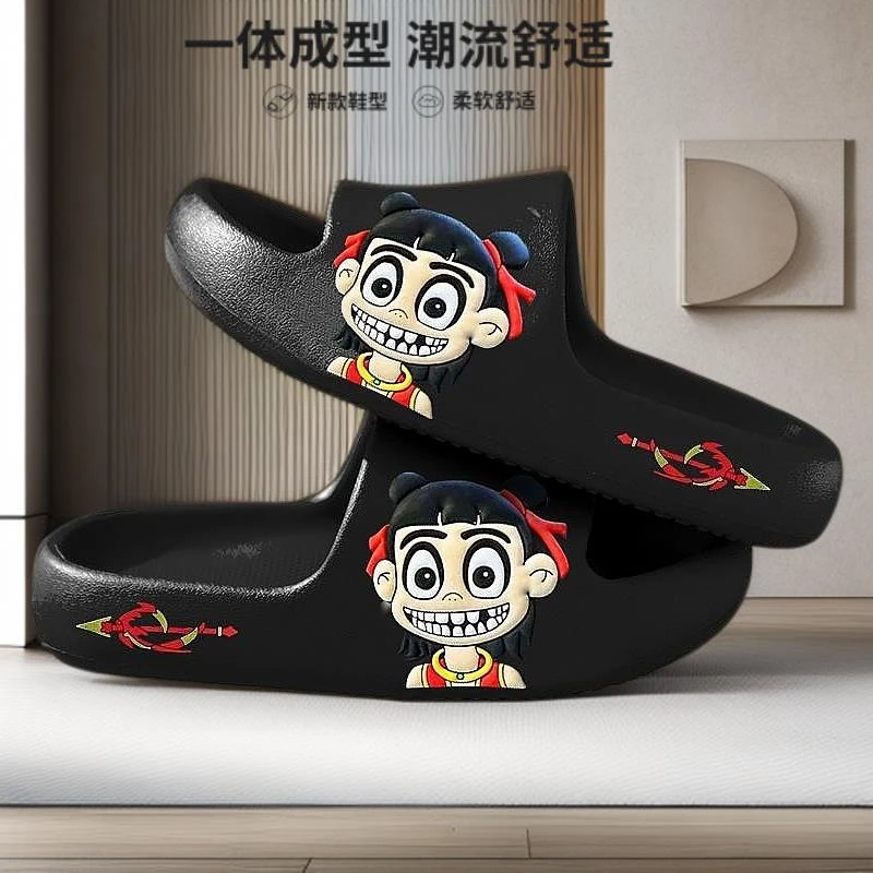 敖丙外穿男孩亲子大童夏季居家卡通新款哪吒拖鞋洗澡儿童软防滑男