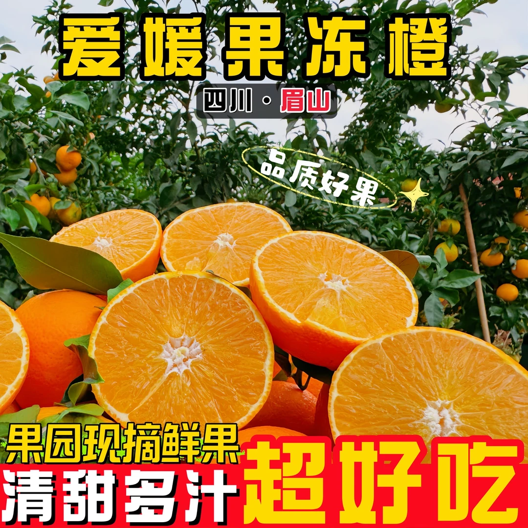 四川爱媛38号果冻橙新鲜应季皮薄香甜多汁果园现摘现发坏果包赔