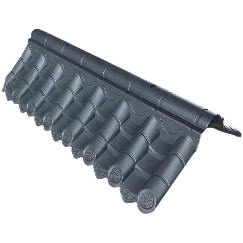 围墙瓦双面墙头瓦仿古树脂瓦片马头墙压顶瓦一体屋檐塑料瓦院墙帽