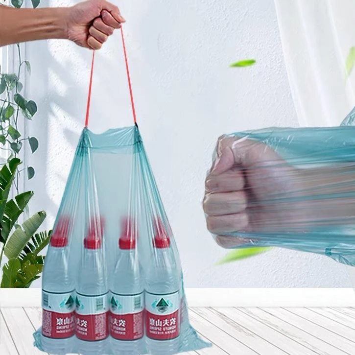 手提垃圾袋子家用厨房收口塑料袋客厅宿舍彩色垃圾袋