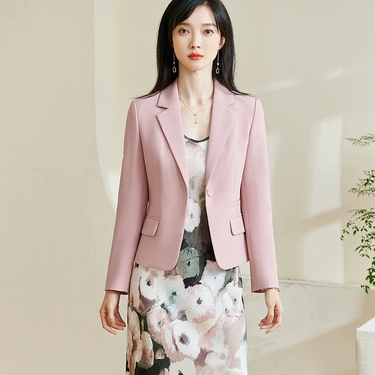 【糖糖严选】2025春季新款时尚女装外套西装修身职业女装5Q24AX0122