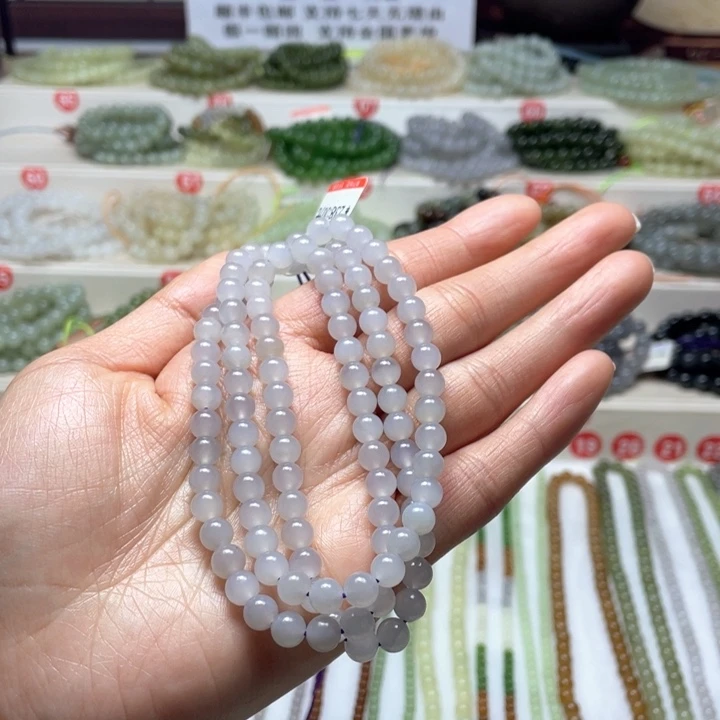 和田玉颈饰未镶嵌舞**6m m