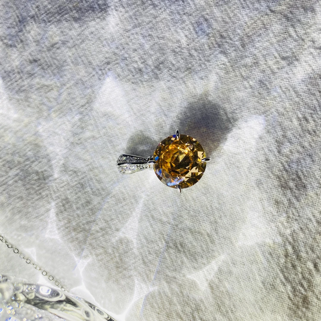 吊坠 【尚美高端】熠熠生辉橙黄色吊坠 JH 6847