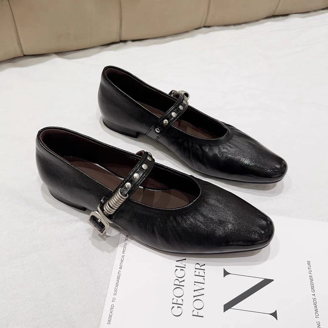 300-350断码清仓真皮百搭女鞋，玛丽珍，博肯拖，黑色老爹，分趾鞋