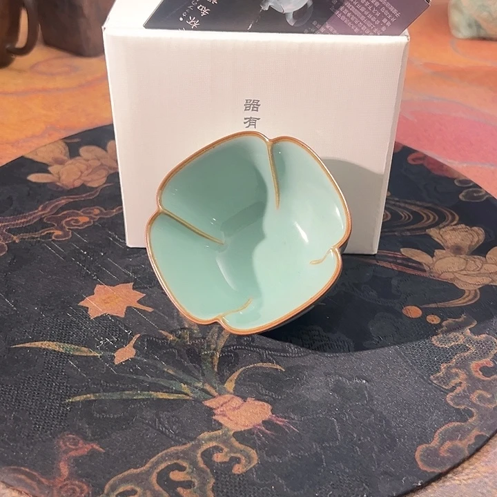 厚湖，天青汝窑四叶草主人杯