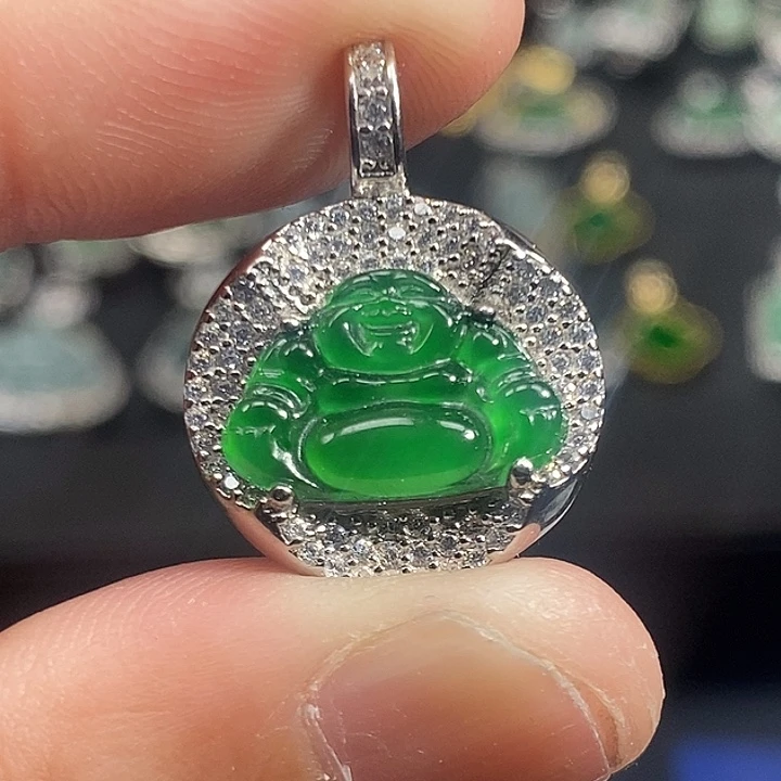 翡翠银S925镶嵌颈饰