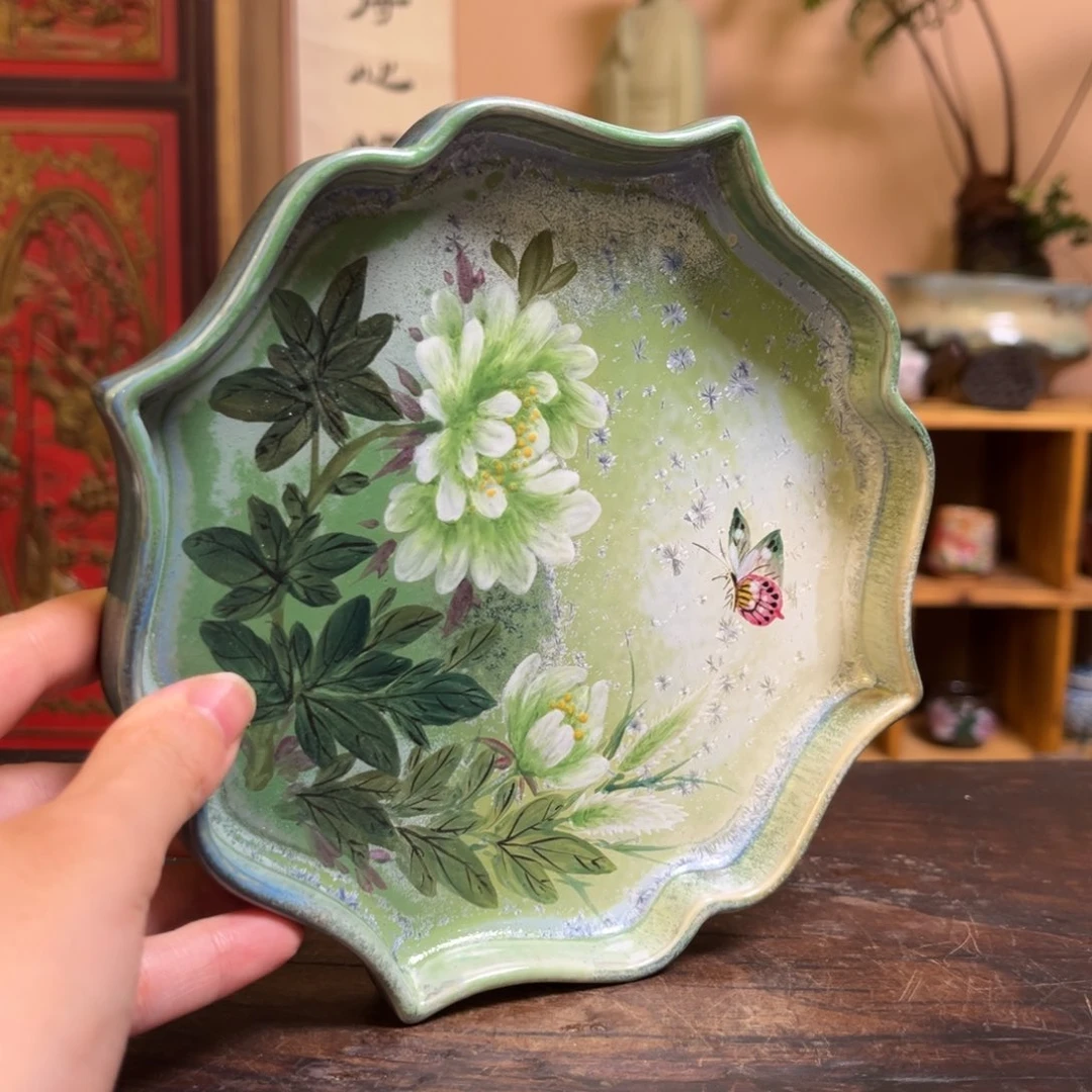 柴烧纯手工手绘陶瓷