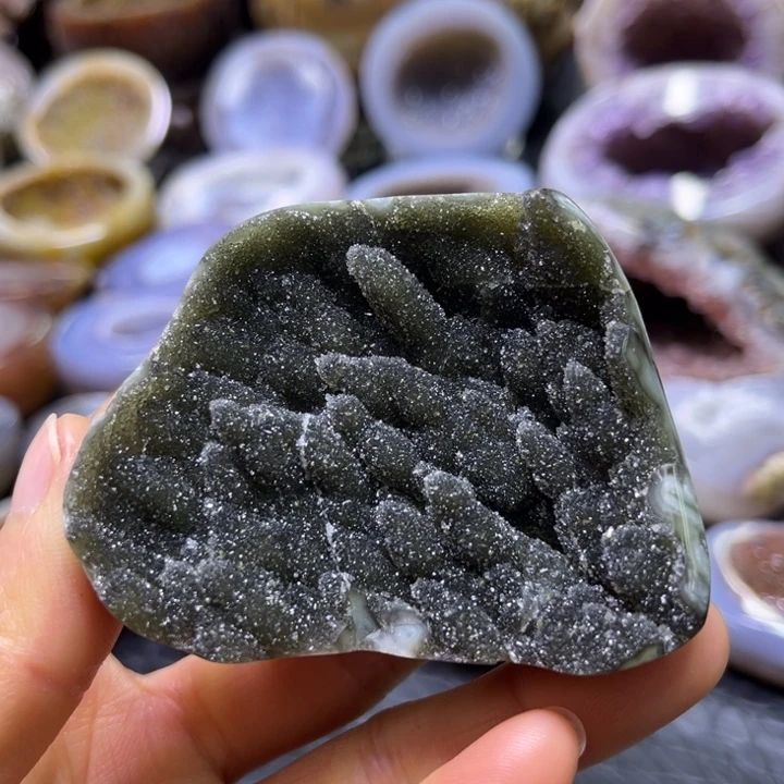 珠宝半成品水晶未镶嵌绿森林