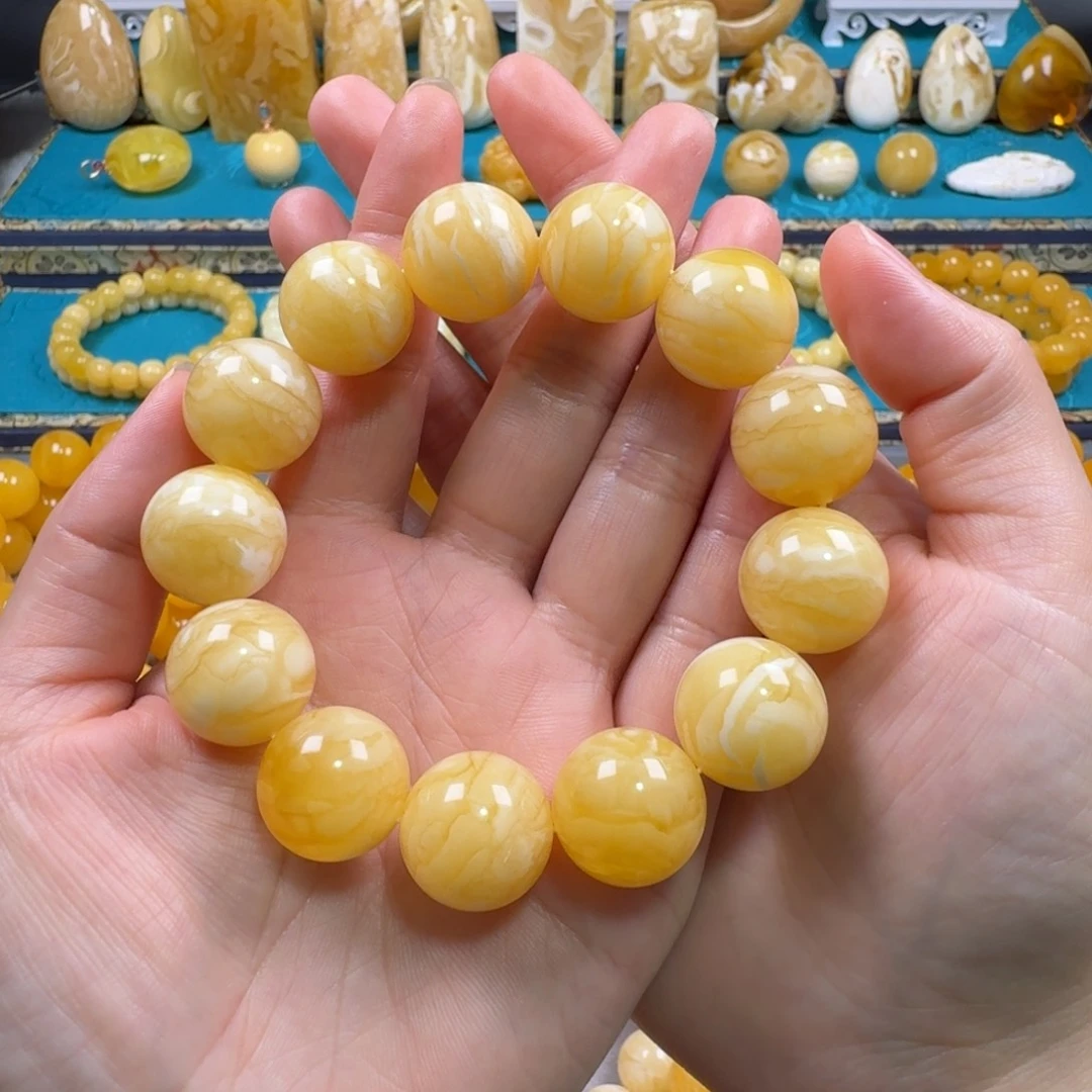 未镶嵌蜜蜡手链同料