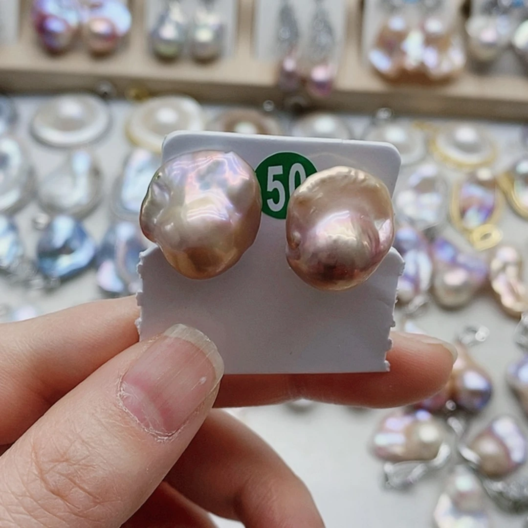 【闪购商品】淡水珍珠耳饰银S925镶嵌