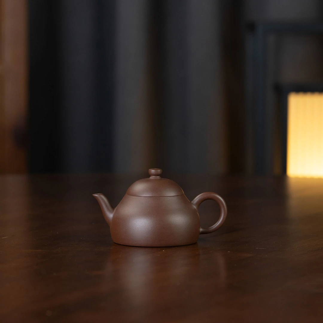 【百年福记】半月 紫泥120cc 家用紫砂壶