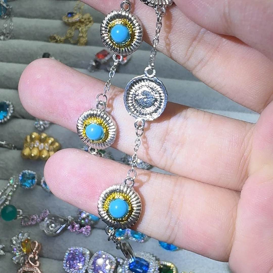 绿水晶戒指银S925镶嵌