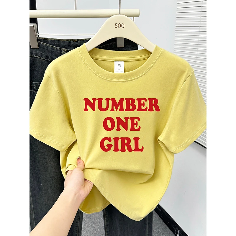 韩版chic正肩圆领短袖t恤女夏季新款字母印花大码胖mm显瘦上衣服