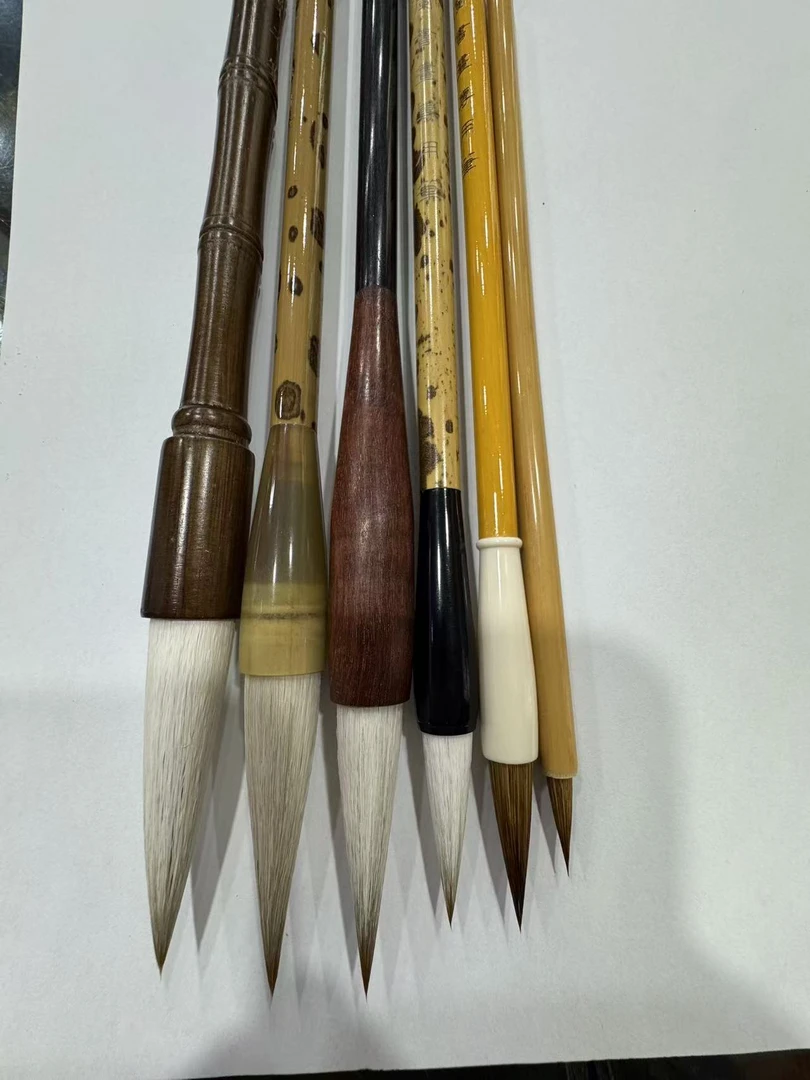 全套6支画牡丹荷花国画山水都可以6.0、5.5、5.0、3.5、3.0、2.5cm