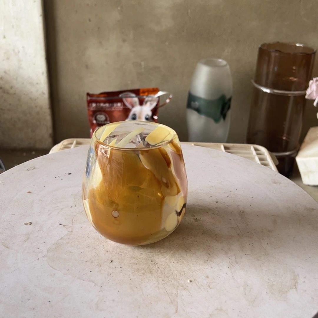 弘扬琉璃花器微瑕高度10