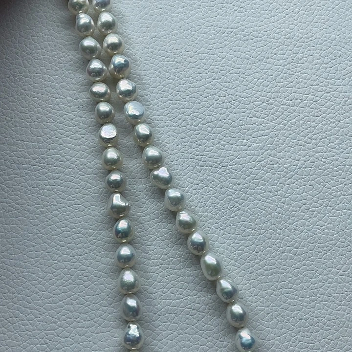 6-7巴洛克超亮金属光合金淡水珍珠