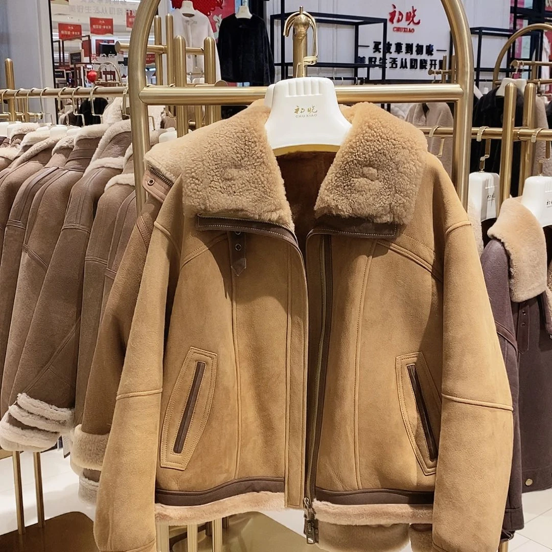 闪2羊毛一体  初晓皮草