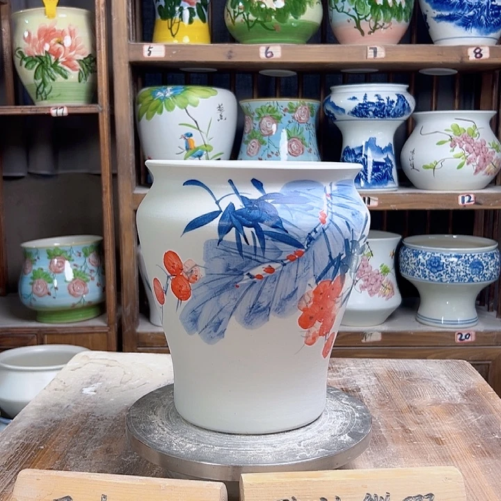 陶瓷小脚芭蕉叶陶瓷陶瓷