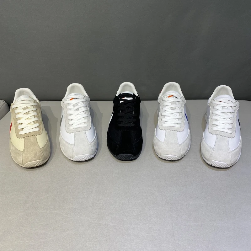 2025新款低帮系带纯色拼接软底休闲鞋舒适潮流轻奢时尚百搭男鞋