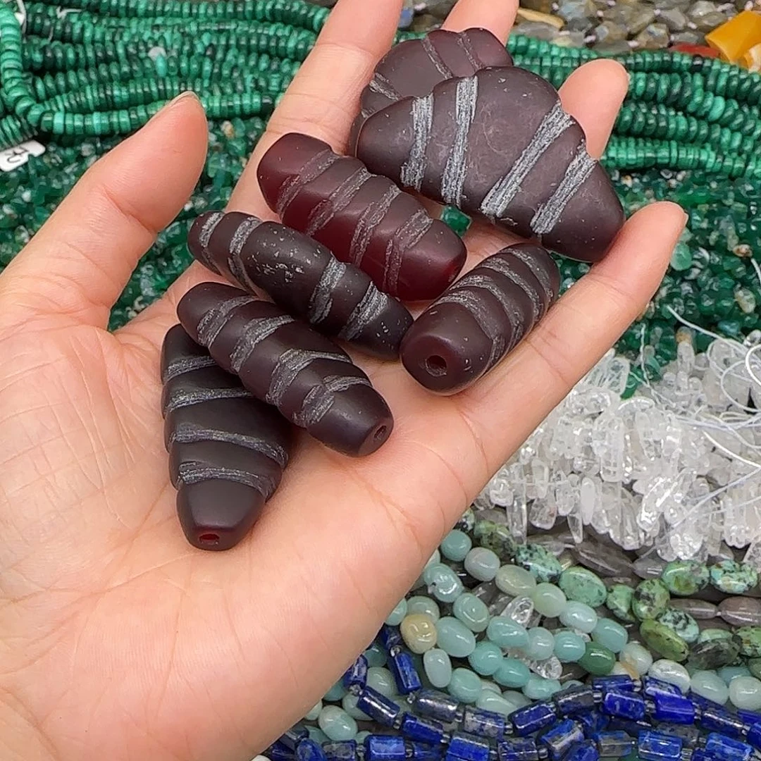 玛瑙/玉髓合金珠宝半成品老玛瑙一颗不挑