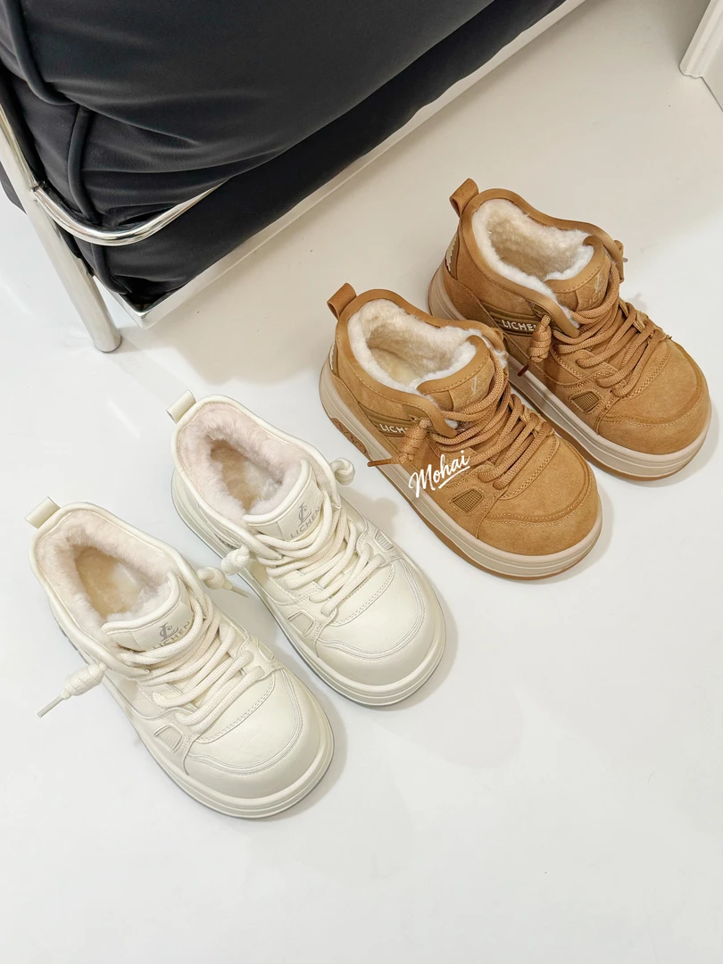 卡皮巴拉冬季真皮真毛保暖增高雪地靴女款爆款2025新款厚土豆鞋⑥