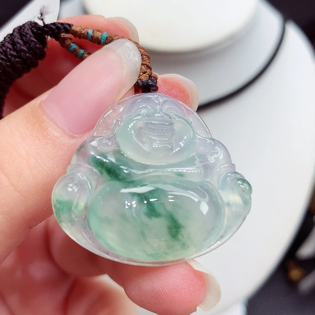 翡翠未镶嵌颈饰翡翠112，27/31/6.2