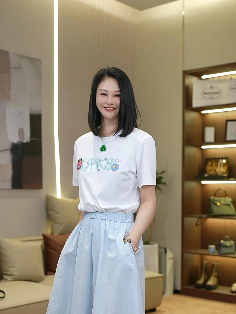BARRIAILEN | 简约彩色字母印花休闲圆领T恤-2409029