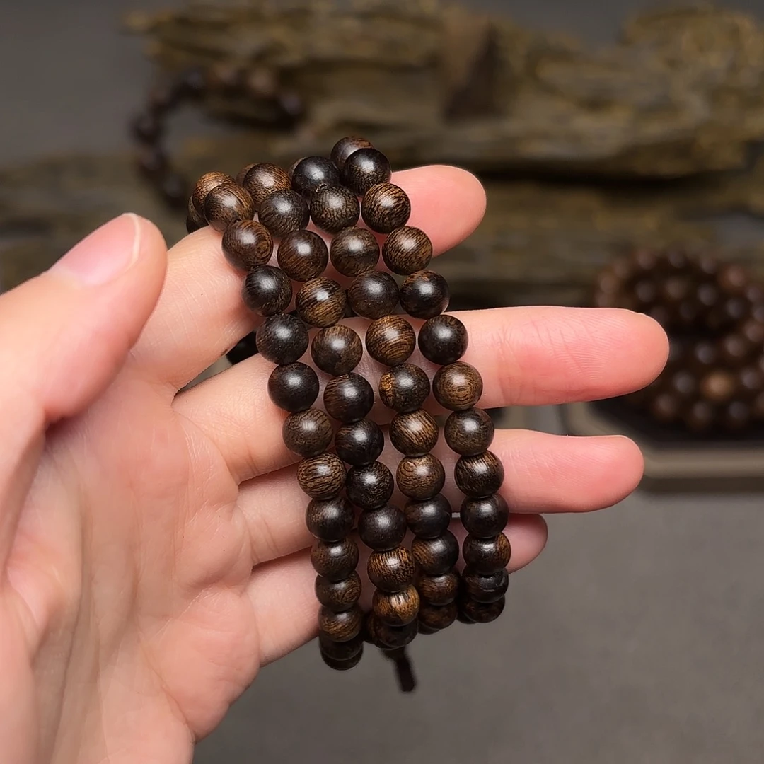 沉香手串越南芽庄白棋楠瘤疤帝王料0.6×108