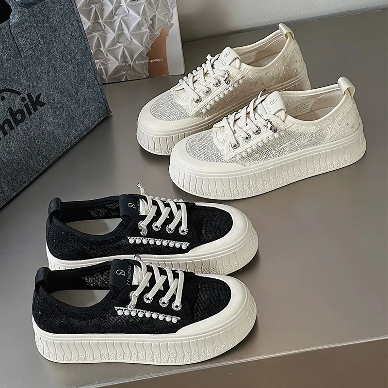 【国风二代升级】女鞋新时尚百搭厚底软底透气潮鞋夏饼干鞋潮流828