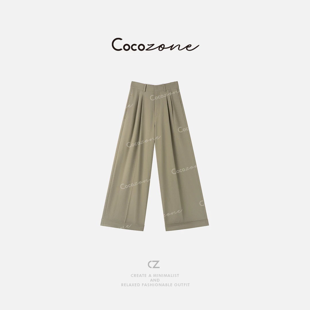 COCO ZONE 刘一一 春季新款时尚简约垂感通勤西裤ACD1A0471