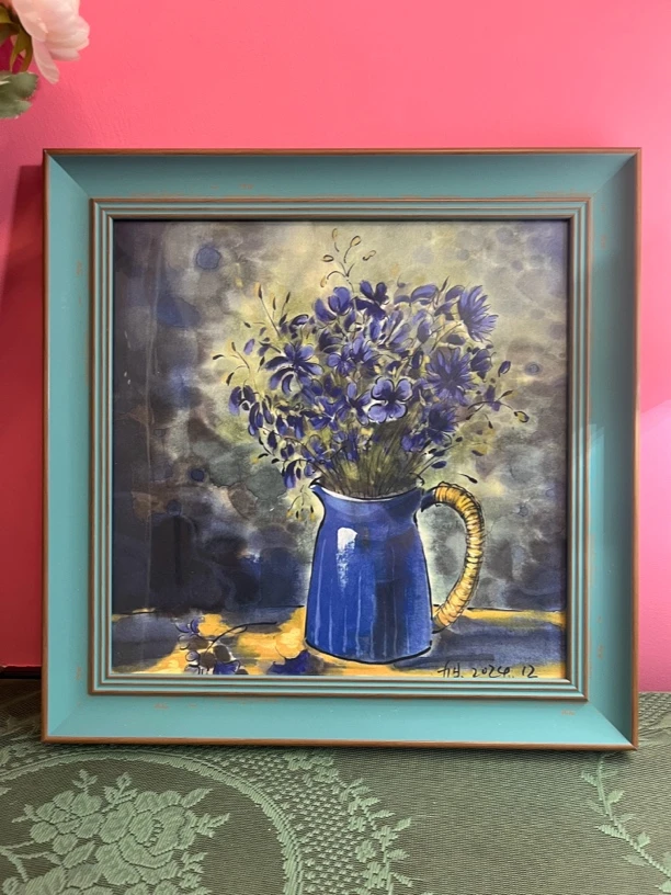 88.仕女图十寸摆台 艺术微喷