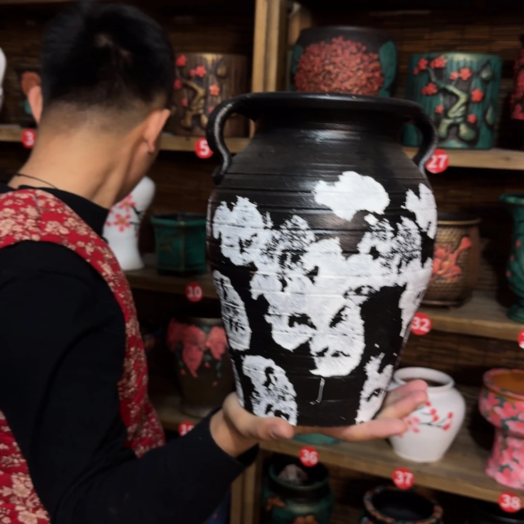 带孔高端浮雕花盆炸炸炸