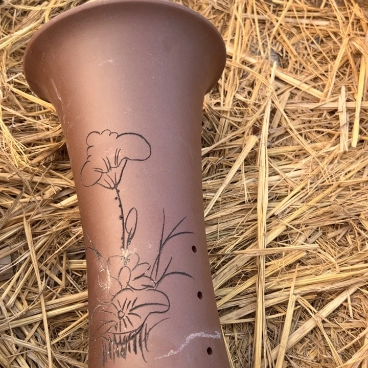 红陶紫砂兰花盆微瑕