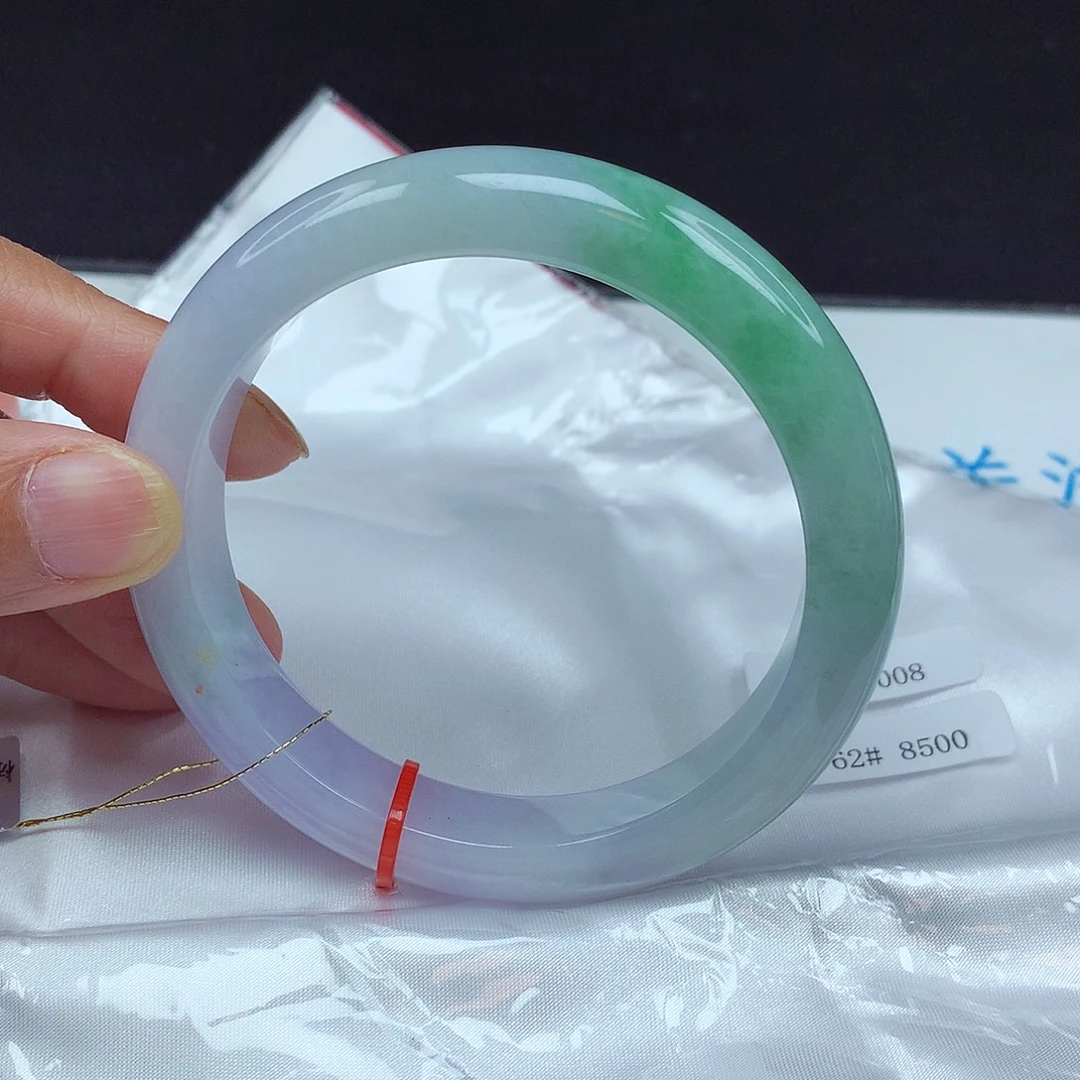 翡翠未镶嵌手镯62圈5008