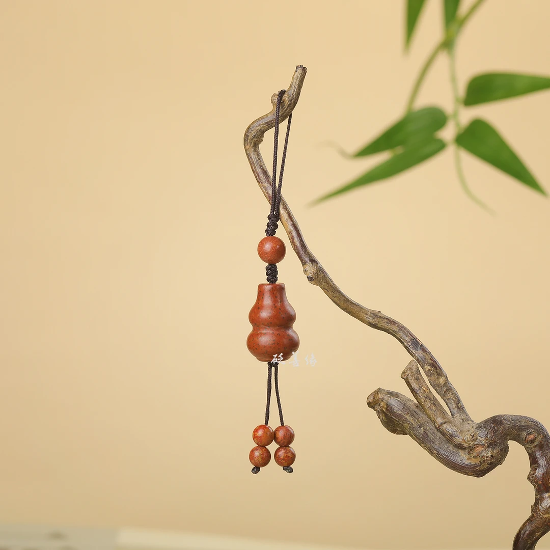 天然泗水泗滨砭石小葫芦手机挂链