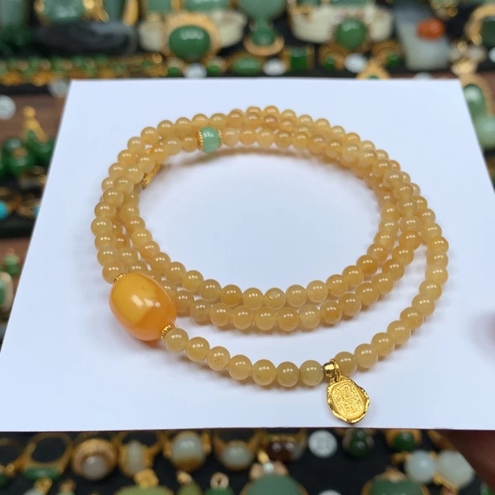 定制和田玉项链银S925镀金镶嵌